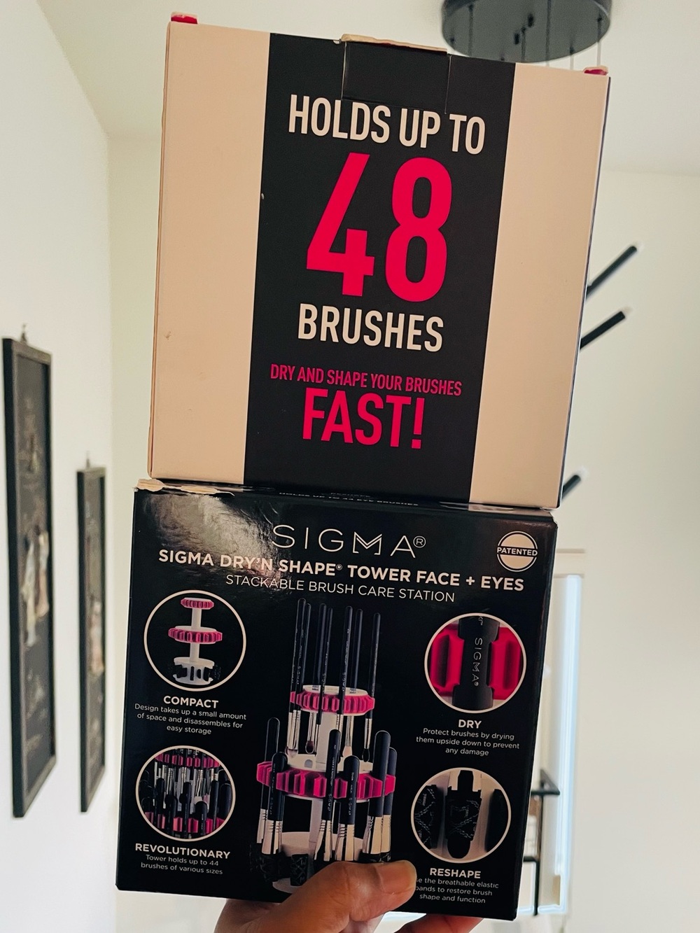 Bundle of Sigma Dry'N Shape Tower Brush Care Stations - Face + Eyes and Eyes NIB